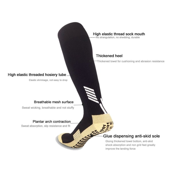Athletic Sock Sklisikker sportssokker for barn, lang kompresjon, sort KLB