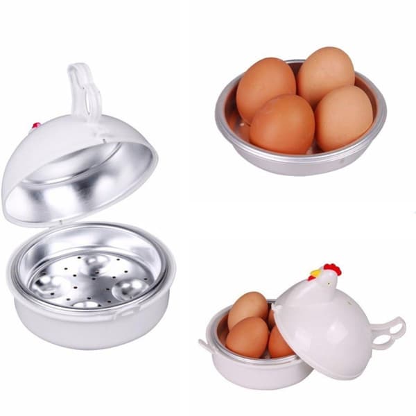 Eggkoker Elektrisk Eggkoker Kyllingform Mikrobølgeovn 4 Eggkoker