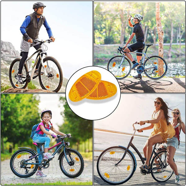 Pakke med 10 reflekser, cykelreflekser, sikkerhedsadvarselslys, cykellys, for sikkerhed