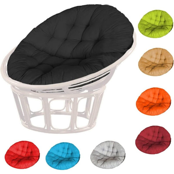 Utendørs stol pute polstret sete pute henge sete pute hengekøye hengekøye rund sving sving sete for hjem-grå 70x70CM KLB