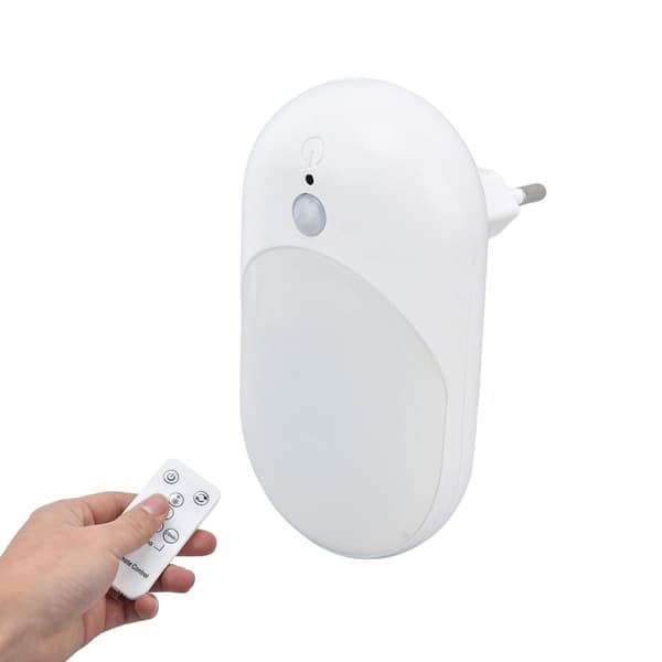 LED infrarød sensor nattlys, 7 knappers fjernkontroll KLB