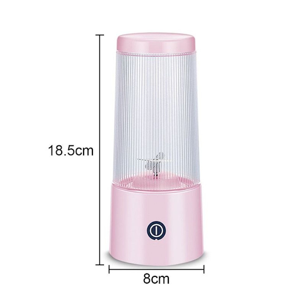 Bærbar blender, personlig størrelse blender til smoothies og pink
