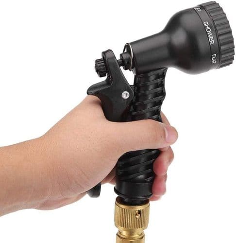 Trädgårdshandsdusch, bevattningsspray med 7 strålsätt, trädgårdsdusch handsdusch