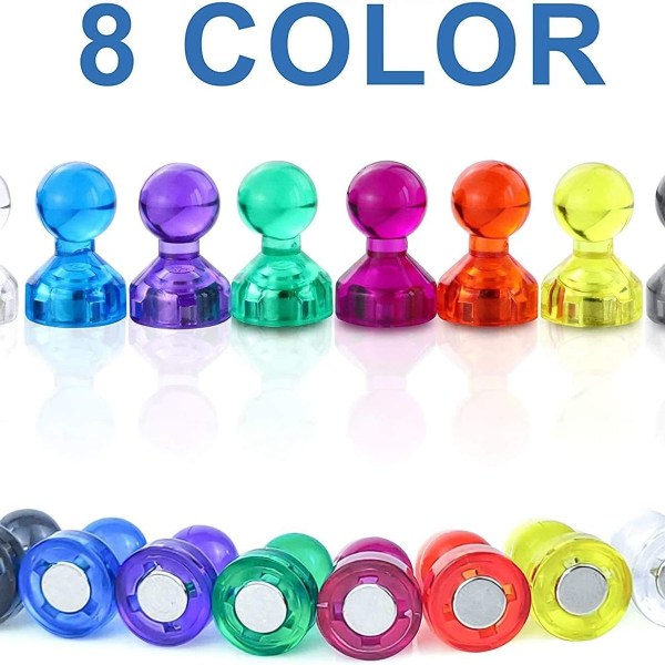 Farverige neodymmagneter, 40 minimagnetiske negle stærke magneter push-negle KLB