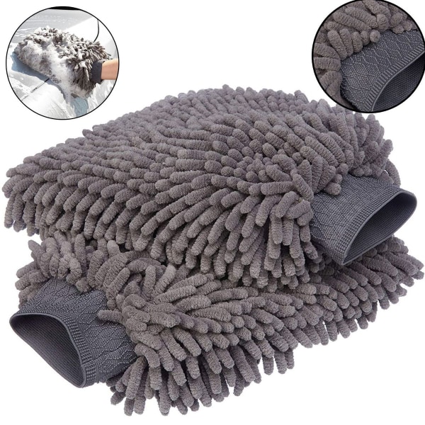 Deluxe Mikrofiber Biltvätt Vante 2-pack