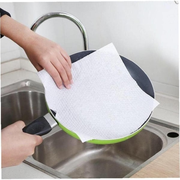 400 ark engangs rengjøringshåndklær, ikke-vevd engangs oppvaskkluter Rull Håndrull Gjenbrukbare servietter til kjøkkenrengjøring