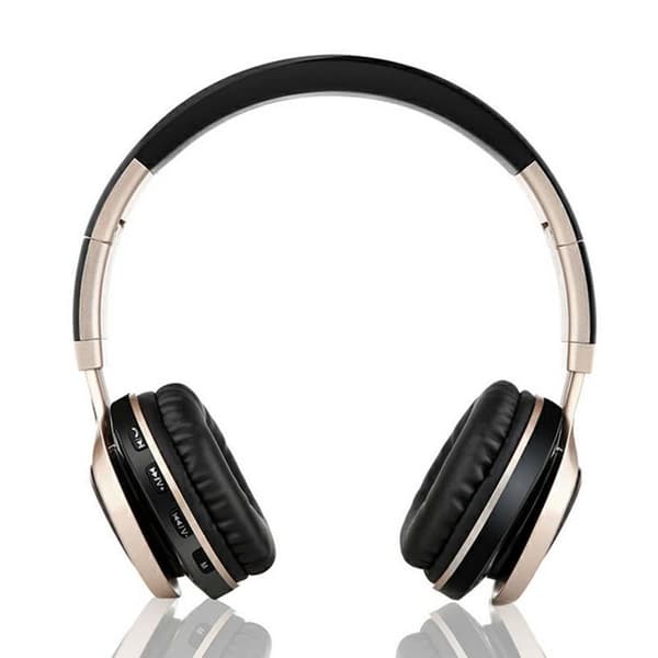 Bluetooth-hörlurar hopfällbara trådlösa guld