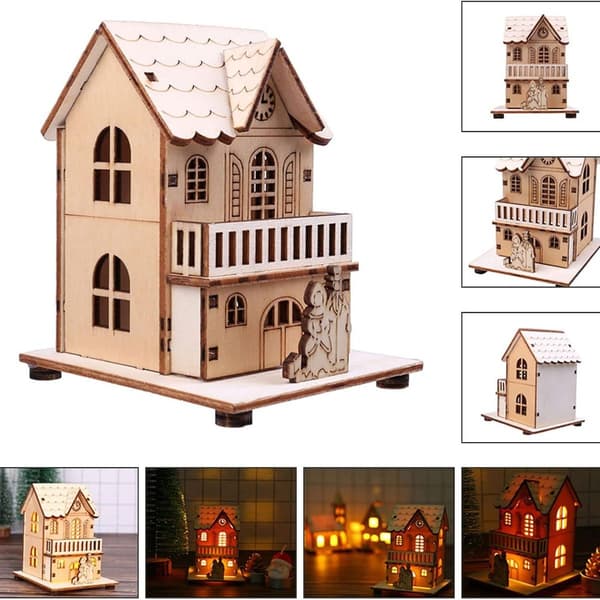 Julby upplyst av LED-by Luminous Chalet B