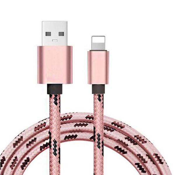 Fempack med universella flätade Lightning-kablar för iPad eller iPhone