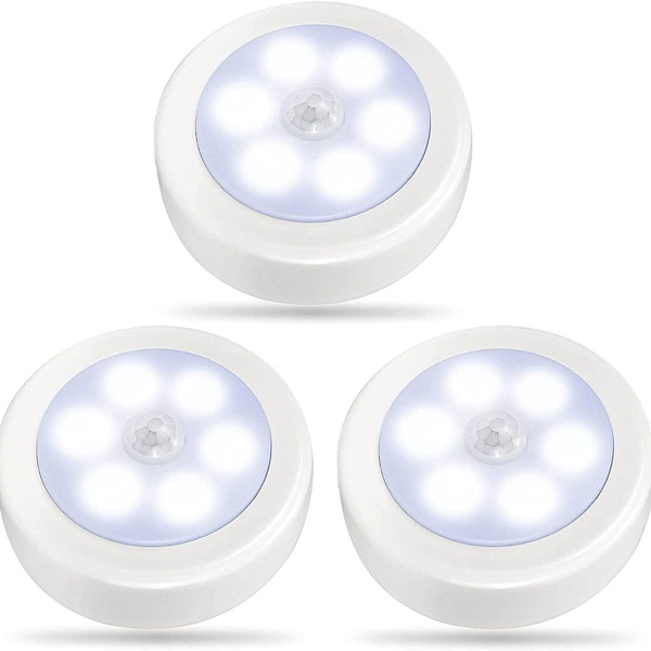 Pack LED rörelsesensorlampor inomhus garderobsbelysning Batte