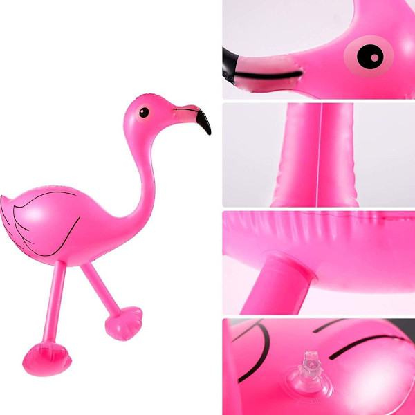 6 stk oppustelige lyserøde flamingoer - festdekoration KLB