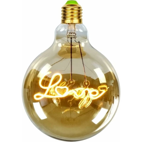 Vintage LED-lamput Big Globe G125 4W 220/240V Aakkoskirjain Koriste Lämmin Keltainen KLB