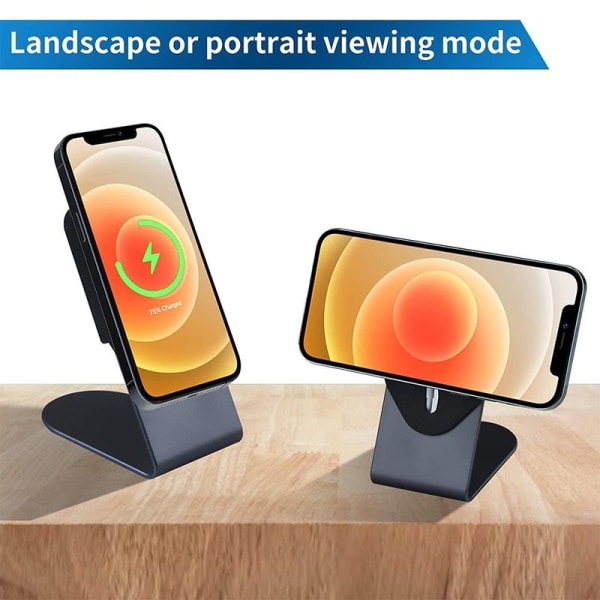 Stativ for iPhone 12, holder, mobiltelefonholder for skrivebord grå