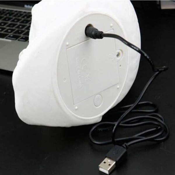 USB-ladattava värikäs LED-kallopää taputuslamppu kaukosäätimellä yövalo