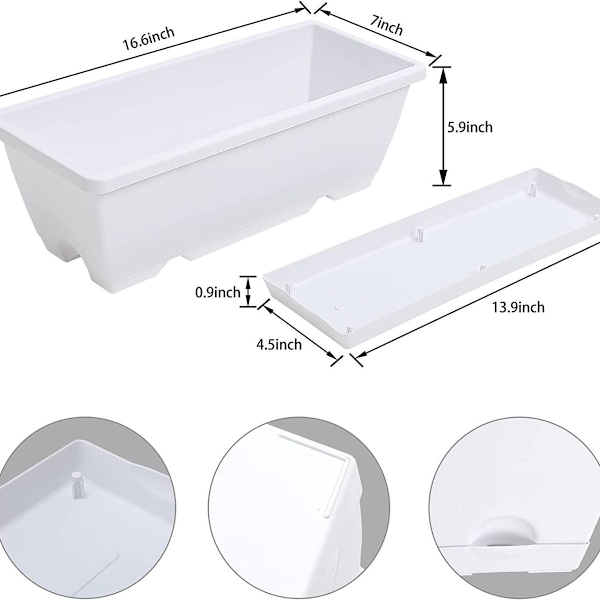 5-pack plastblomlådor för grönsaker