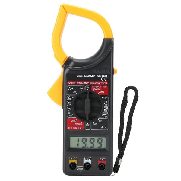 Digitalt klemmemåler Portabelt Amperemeter Voltmeter Elektronisk KLB