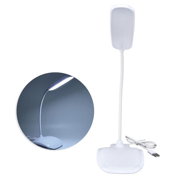 Sammenklappelig USB-drevet LED-bordlampe til sovesale KLB