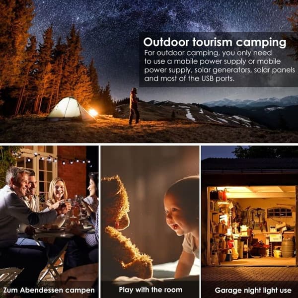 5W 5V USB-pære Campinglys Nødlys Specifikationer: Touch-dæmpning Linje 6