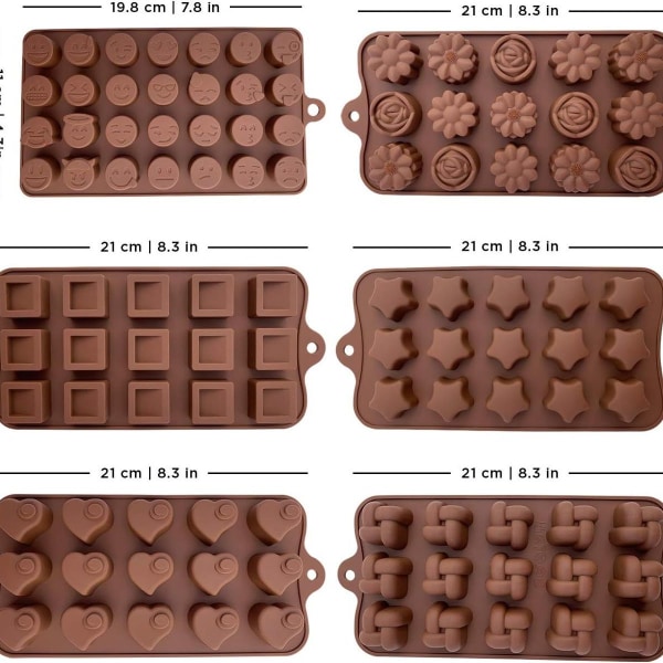 Silicone Chocolate Molds: Silicone Baking Molds for Cakes, Brownie Toppers, KLB