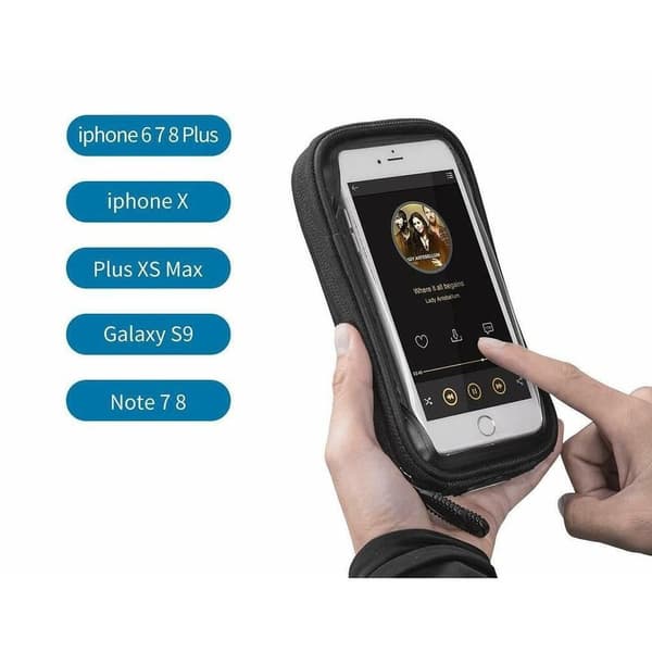 Rammepose cykelpose top tube pose til mobiltelefon 6,0 tommer sort