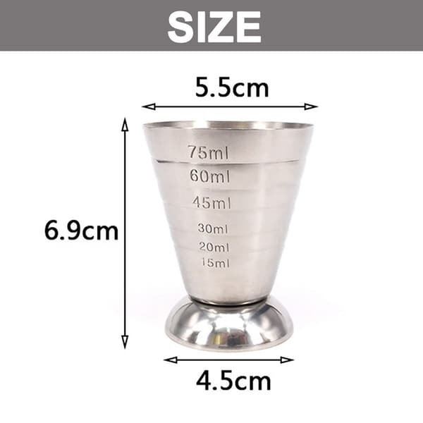 2-pack mätkopp Cocktail Jigger Rostfritt stål Jigger för vätska eller torr KLB