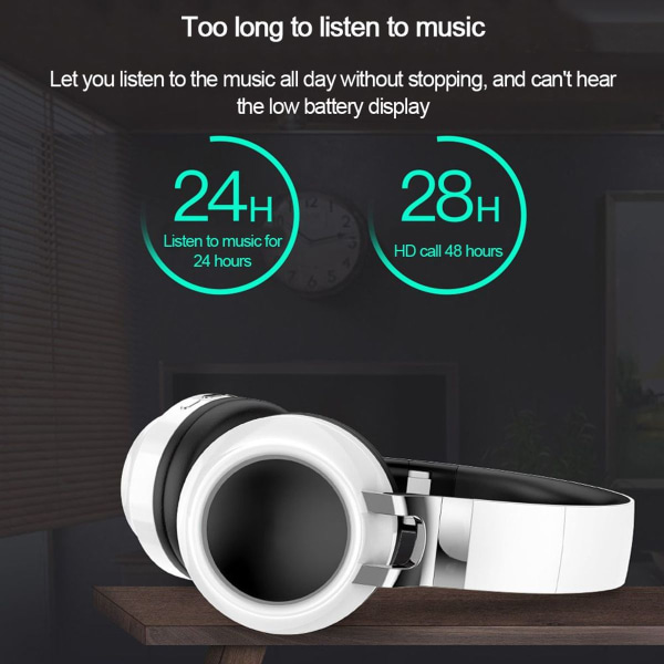 Taitettavat langattomat Bluetooth-kuulokkeet, HiFi-stereokuulokkeet, sininen