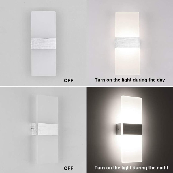 4-pack LED-vägglampa för inomhus, kreativ design KLB