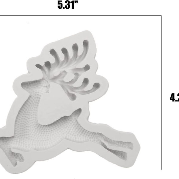 3D rensdyr silikoneform elgform