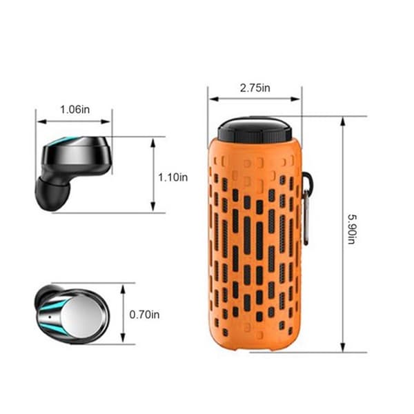 Utendørs Bluetooth-hodetelefoner Trådløs Bluetooth Oransje