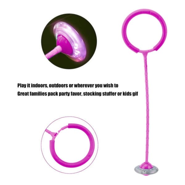 Glødende Bold Blinkende Bold Ankelfødder Hoppebold Sport Voksne Børn Pink