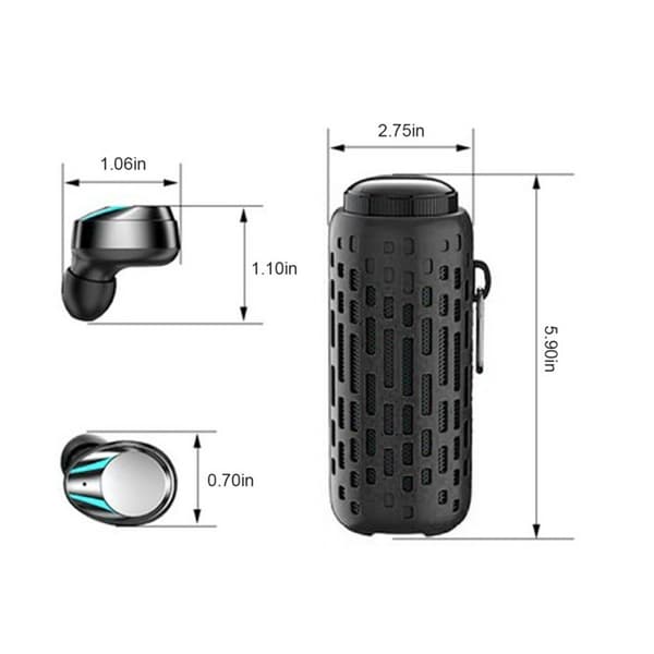 Udendørs Bluetooth Audio-hovedtelefoner Trådløs Bluetooth Mørk Farve