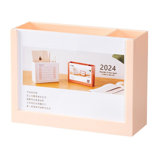 Skrivebords kalender 2024 Skrivebords arrangør pennholder 2024 Skriver stil 2 KLB