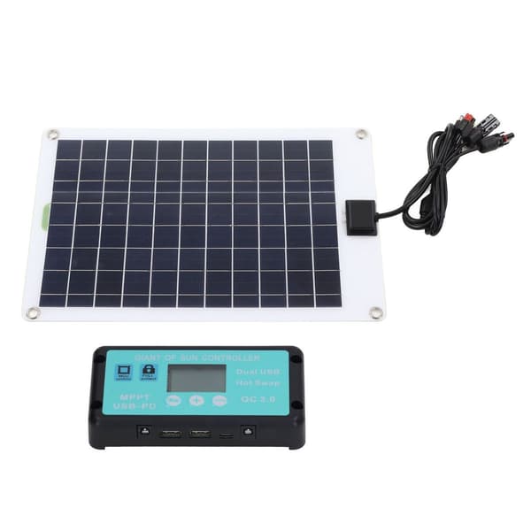 Solcellepaneler 1 for 5 50W Solcellepanel Batterilader med KLB