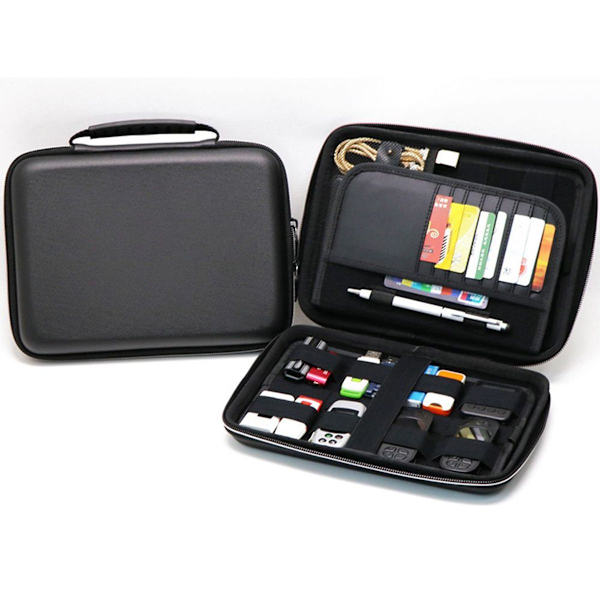 USB-arrangør lomme harddisk beskyttende etui for USB-pinner, SD-kort,