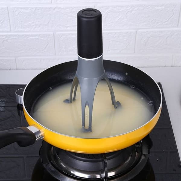 Automatisk äggvisp i köket, triangulär mixer (svart)