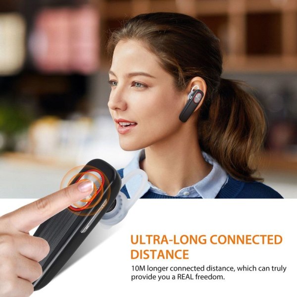 Trådløse Bluetooth-øretelefoner til Trucker-headset med støjreduktion