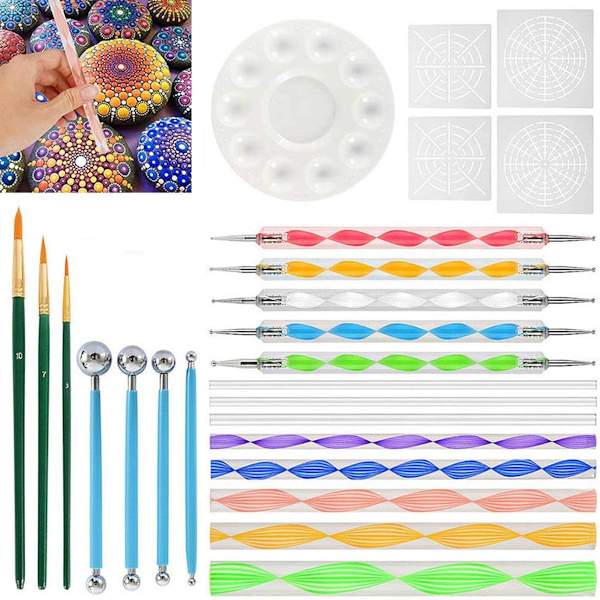 Mandala Dotting Tools Kits, 25 Piece Mandala Dotting Tools Set,