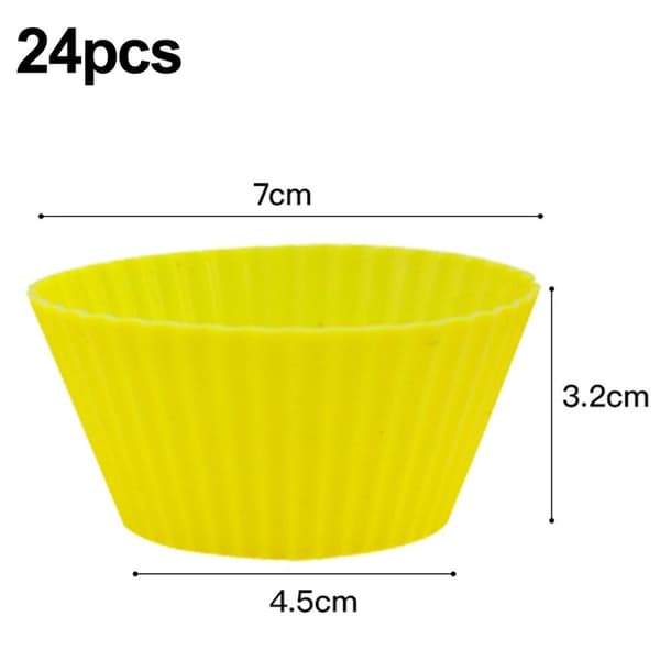 Silikone Mini Cupcake Holdere Mini Cupcake Cases Kageform Gul KLB