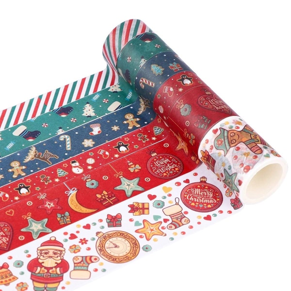 Jul Washi Tape Set 6 Rullar Jul Dekorativa KLB