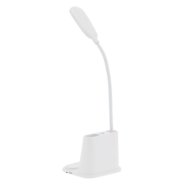 Multifunktionell USB-laddningsbar pennhållare bordslampa för studenter KLB