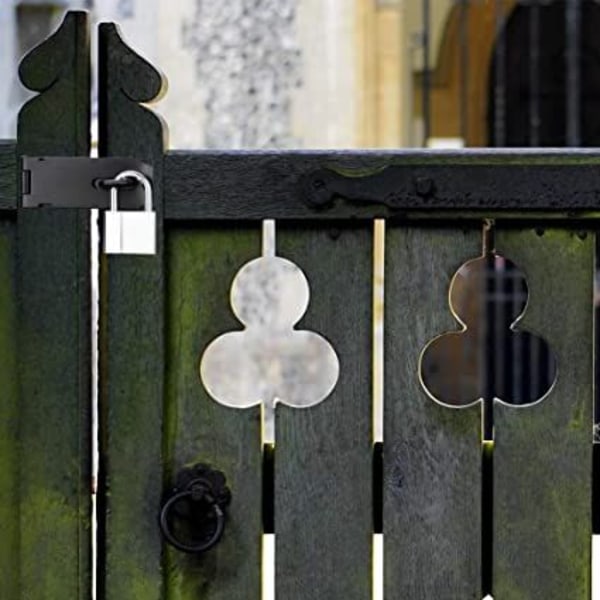 1 st rostfritt stål hänglås hasp, kraftig hasp och häftklammer set dörrlås bult hasp säkerhetslås hänglås klämma skyddsspänne dörrspänne Ca