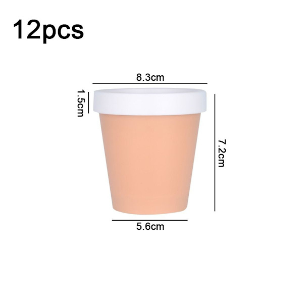 12-pack 200 ml maskflaskor med innerlock, rakt maskglas orange KLB