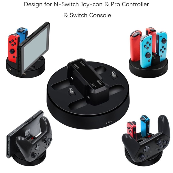 Nintendo Switch charging station dock for 4 controllers - two USB outputs KLB