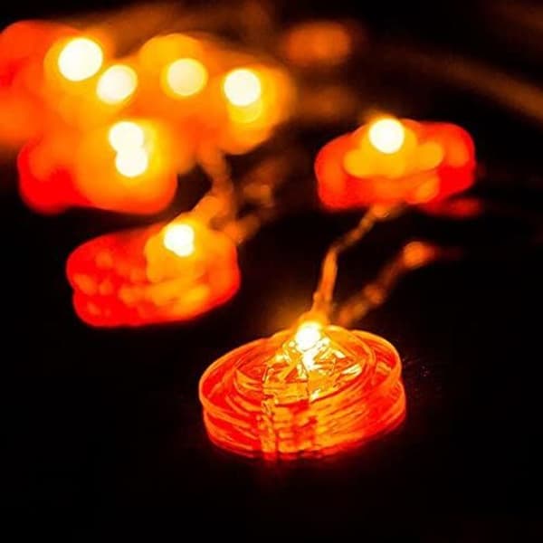 6M 40 LED udendørs solcellelyskæde til Halloween-udendørsdekoration