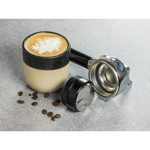 Barista Edition, kaffedistributør, Ø 53 mm, højde: 3,5 cm, nivelleringsværktøj til espressokaffe lavet af rustfrit stål, aluminium, tilbehør