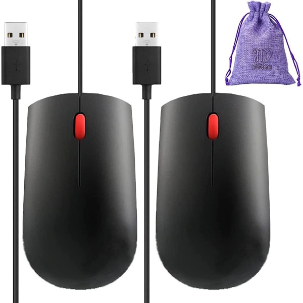 2-pack USB-datormus lämplig för HP, ASUS, Lenovo bärbara datorer