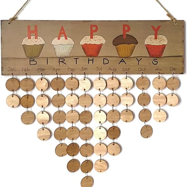 Evig bursdagskalender DIY-kalendergave til husfest KLB