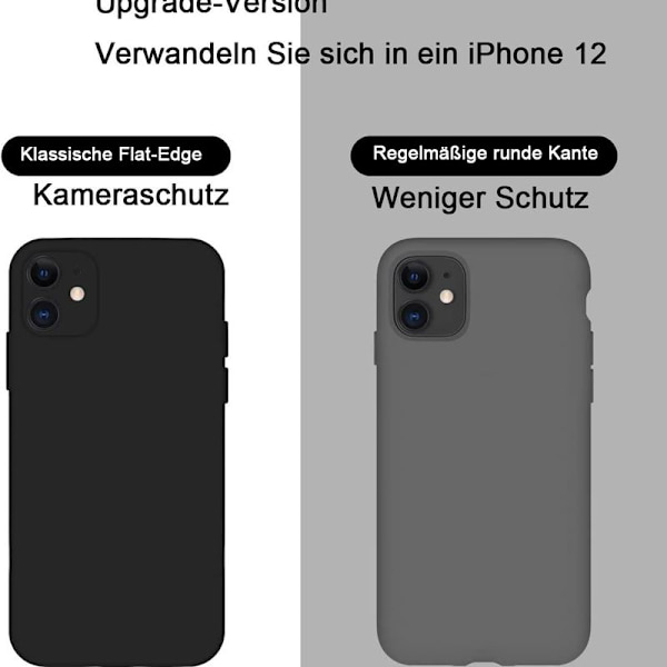 iPhone 11 cover, silikone [firkantede kanter] & [kamerabeskyttelse] forbedret