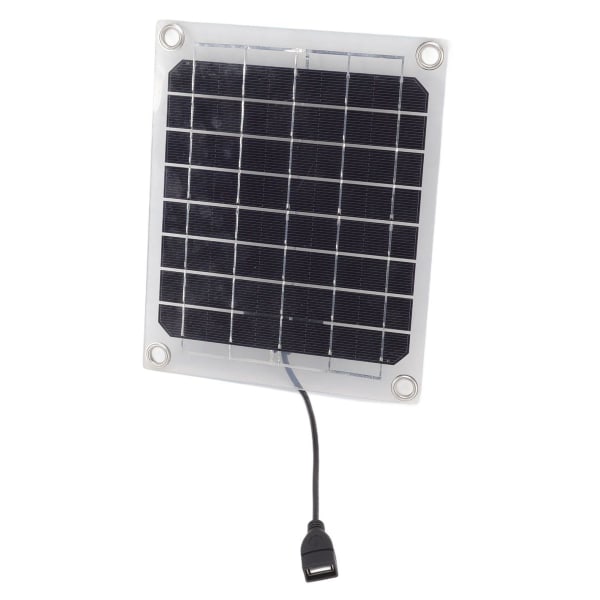 Solpanel 10W USB-udgang, transparent design, dobbeltsidet KLB