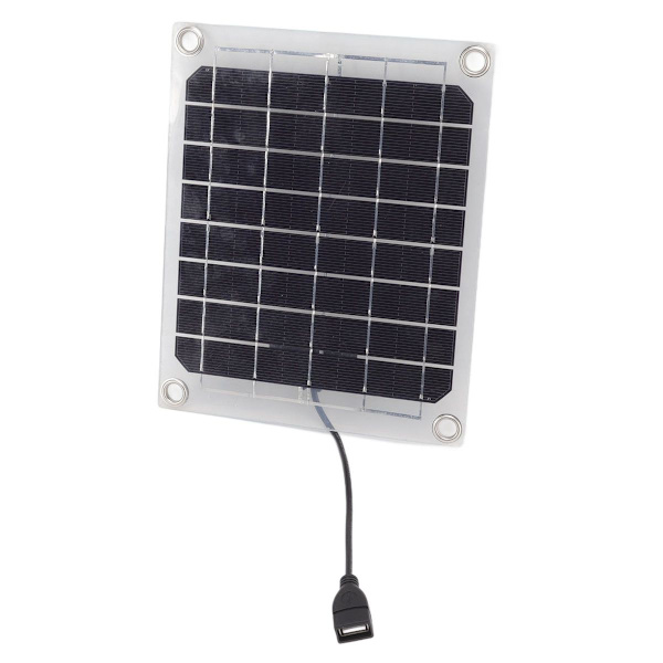 Solpanel 10W USB-utgång, transparent design, dubbelsidig KLB